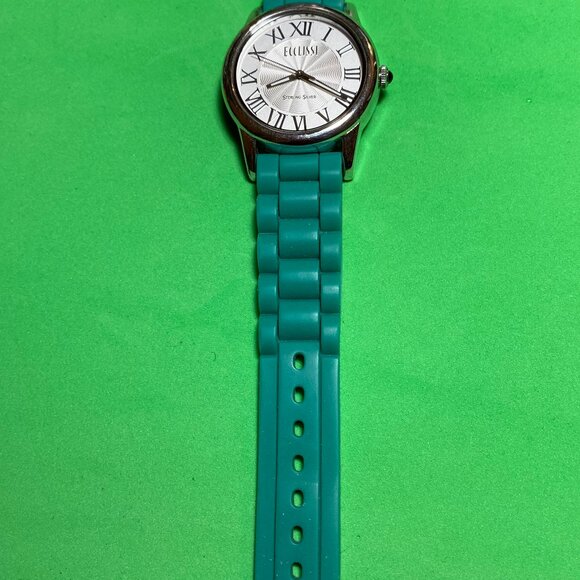 Ecclissi Sterling Silver With Silicone Band Watch - Picture 3 of 6